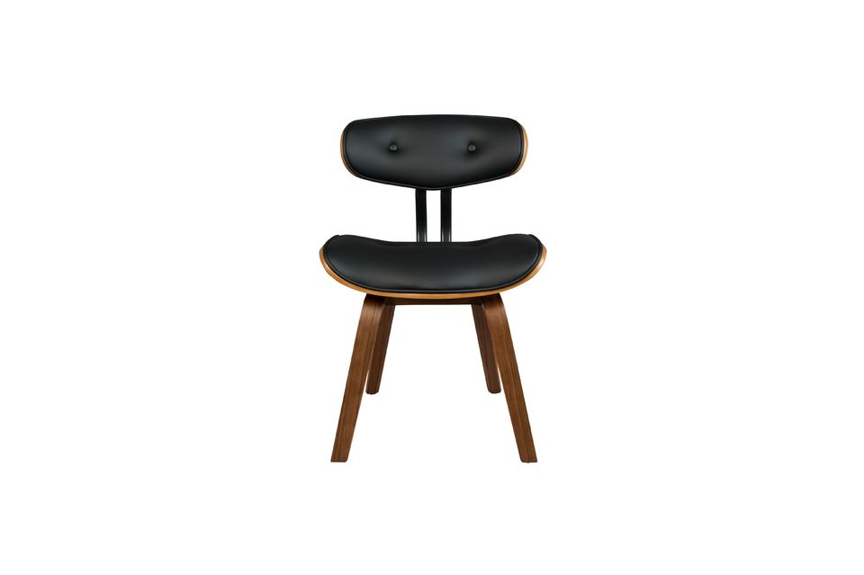 Braun-schwarzer Stuhl Black Wood - 12