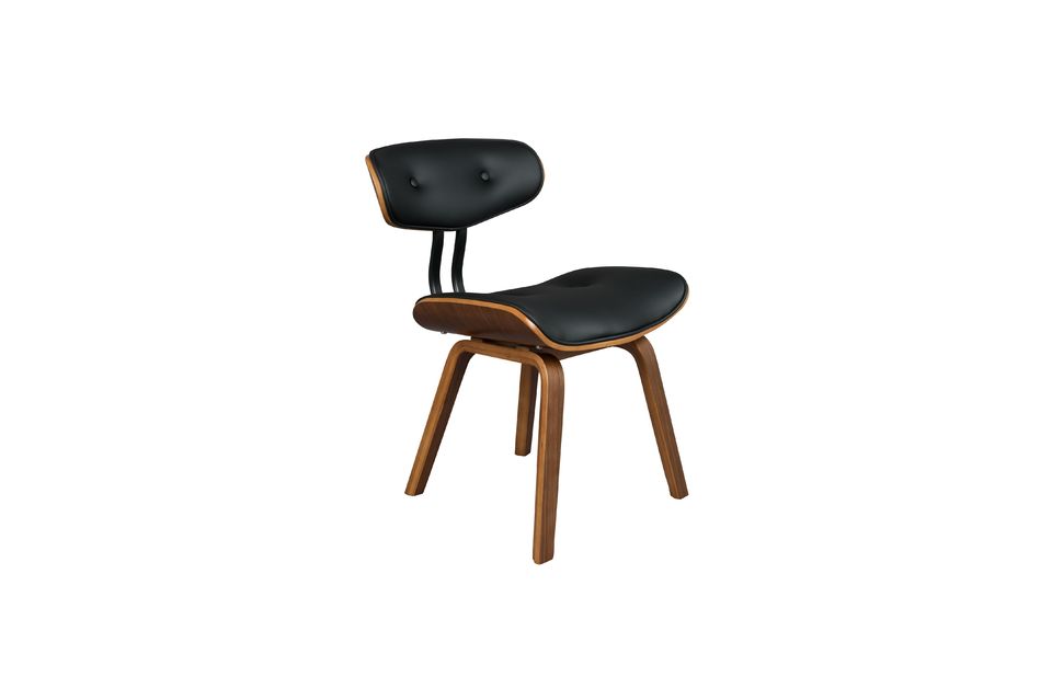 Braun-schwarzer Stuhl Black Wood - 8