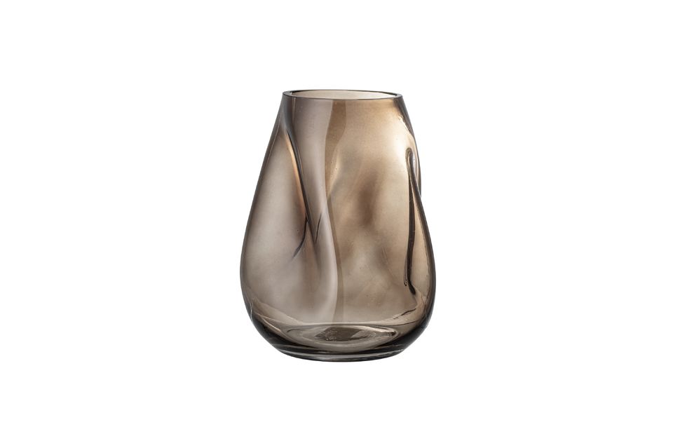 Braune Vase aus Glas Ingolf Bloomingville