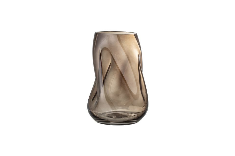 Braune Vase aus Glas Ingolf - 7