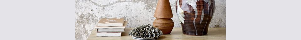 Materialbeschreibung Braune Vase aus Sandstein Obsa