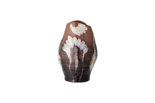 Braune Vase aus Sandstein Obsa