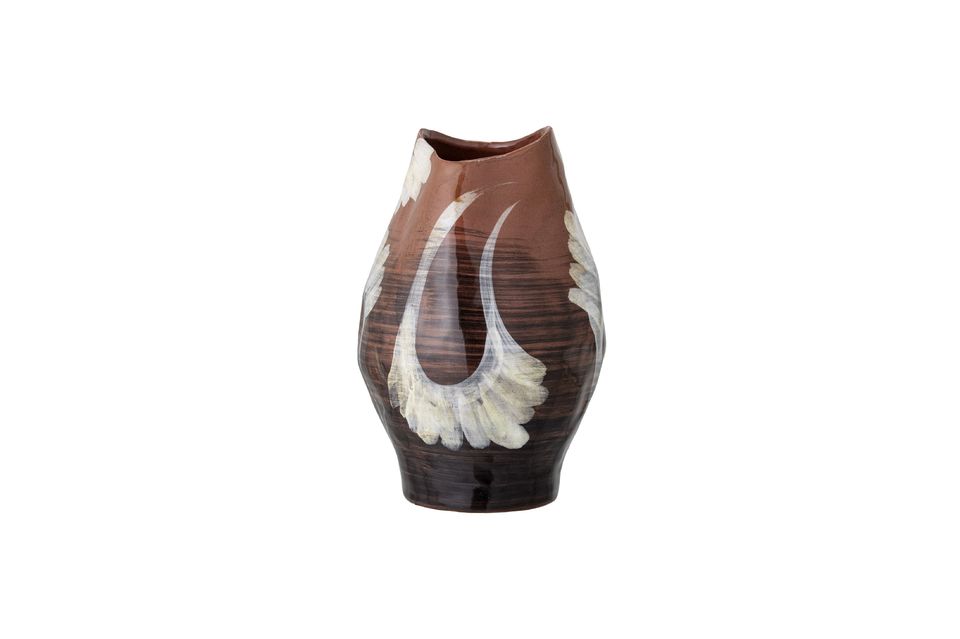 Braune Vase aus Sandstein Obsa - 5