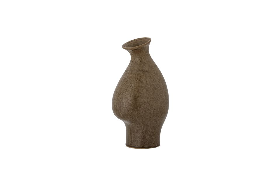 Braune Vase aus Steingut Celin Bloomingville