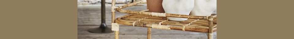 Materialbeschreibung Brauner Bambus-Rollwagen Delica