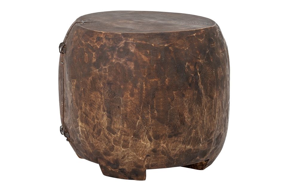 Brauner Beistelltisch aus Mangoholz Taïs - 5