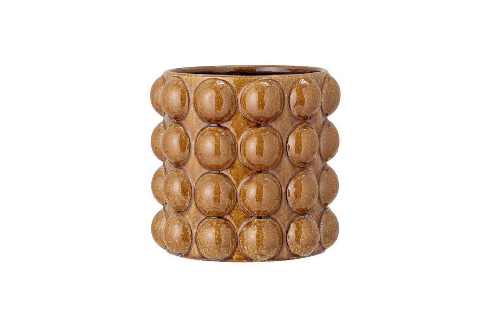 Brauner Blumentopf aus Steingut Deia Bloomingville
