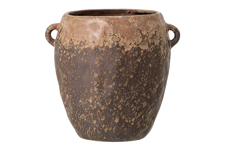 Brauner Blumentopf aus Steingut Nenne Bloomingville