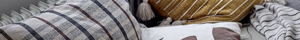 Materialbeschreibung Braunes Kissen aus Baumwolle Ebrar