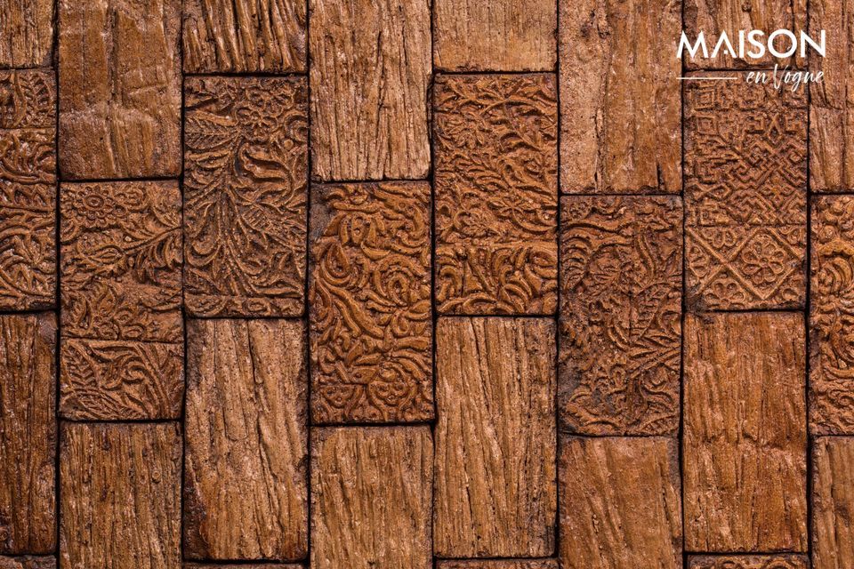 Das Möbelstück ist aus Mangoholz gefertigt, was ihm ein sehr natürliches Aussehen verleiht