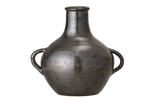 Calzan-Vase aus schwarzer Terrakotta