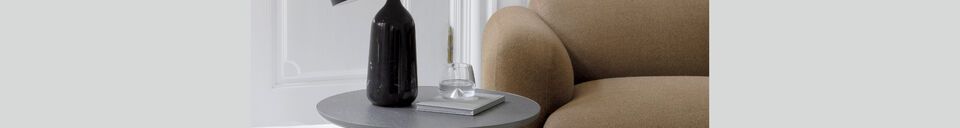 Materialbeschreibung Couchtisch aus Eschenholz grau Turn