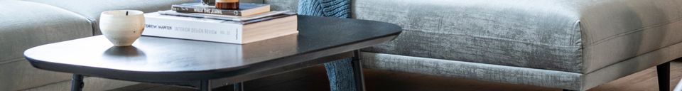 Materialbeschreibung Couchtisch aus Mangoholz und schwarzem Metall Elegance