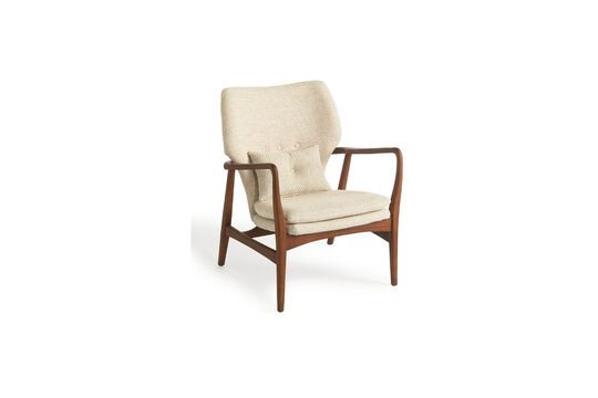 Cremefarbener Sessel aus Eschenholz Peggy