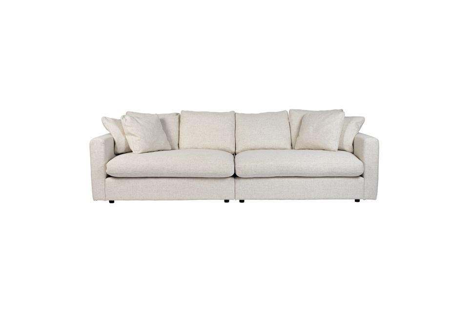 Cremefarbenes 3-Sitzer-Sofa aus Stoff Sense Zuiver