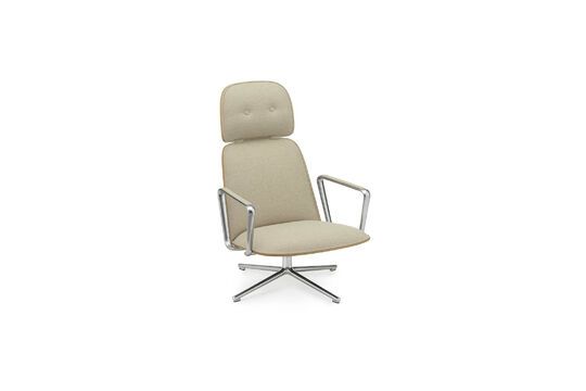 Drehbarer Lounge-Sessel mit Stoffbezug in Beige Pad ohne jede Grenze