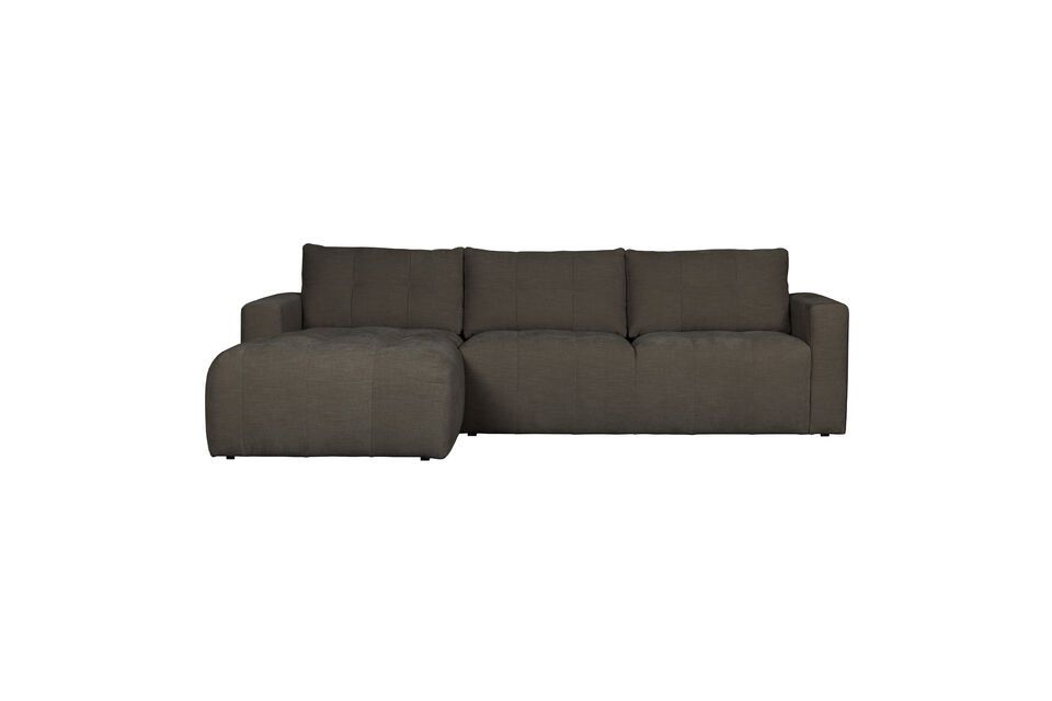 Ecksofa links in braunem Stoff Bar Vtwonen