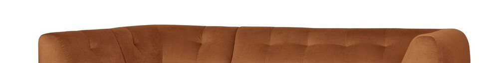 Materialbeschreibung Ecksofa links velour cinnamon Lloyd