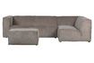 Miniaturansicht Ecksofa mit Stoffbezug Hocker braun Lazy 2