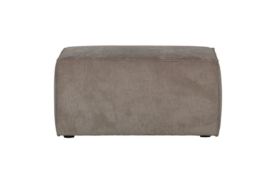 Ecksofa mit Stoffbezug Hocker braun Lazy Vtwonen