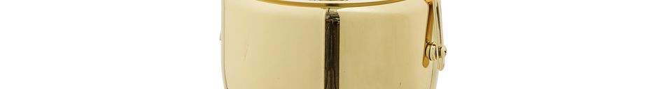 Materialbeschreibung Eiskübel aus goldfarbenem Edelstahl Cocktail