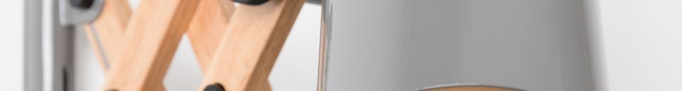 Materialbeschreibung Flex-Wandleuchte hellgrau