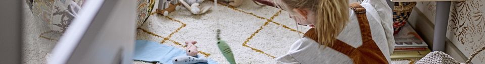 Materialbeschreibung Gelber Teppich aus Baumwolle Huso