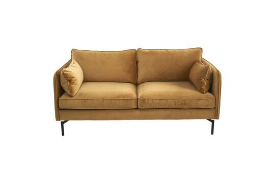 Gelbes 2-Sitzer-Sofa aus Samt PPNO ohne jede Grenze