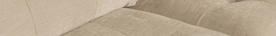 Materialbeschreibung Gerade Ecksofa mit Stoffbezug in Beige Bar