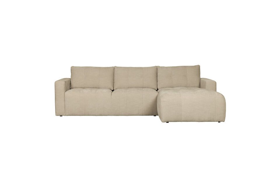 Gerade Ecksofa mit Stoffbezug in Beige Bar Vtwonen