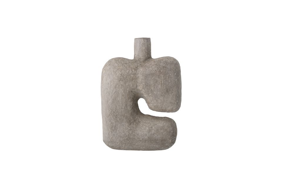 Graue Deko-Vase aus Pappmaché Banael Bloomingville