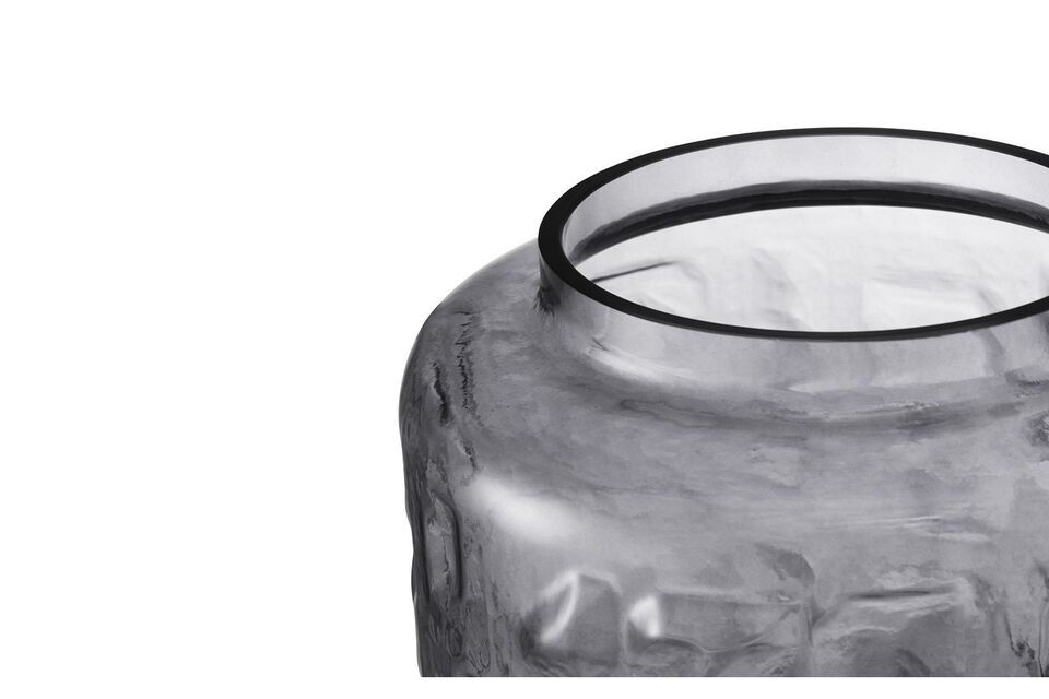 Große Vase aus grauem Glas Tombola - 5