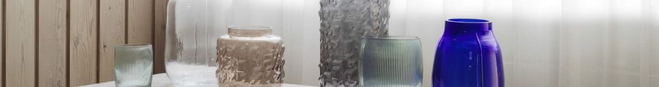 Materialbeschreibung Große Vase aus grauem Glas Tombola