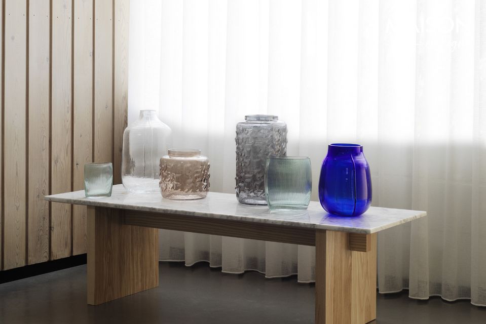 Große Vase aus grauem Glas Tombola - 4