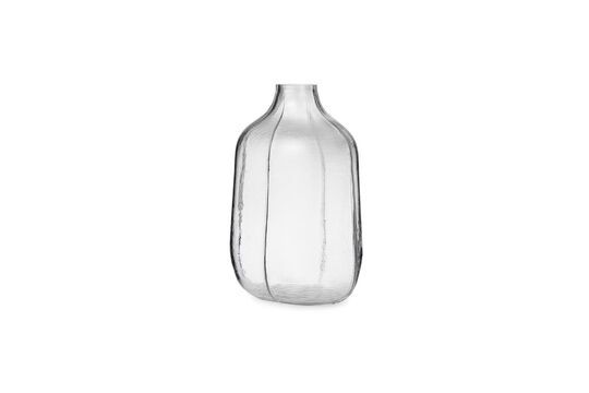 Große Vase aus klarem Glas Step