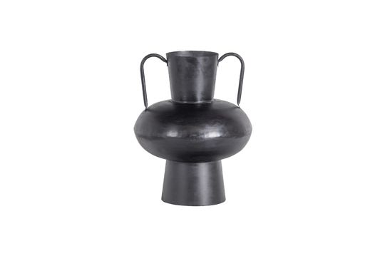 Große Vase aus schwarzem Metall Vere