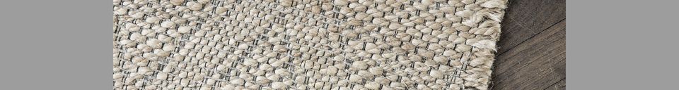 Materialbeschreibung Großer beiger Stoffteppich Mara