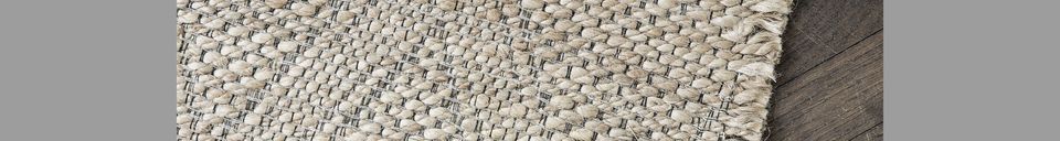 Materialbeschreibung Großer beiger Stoffteppich Mara