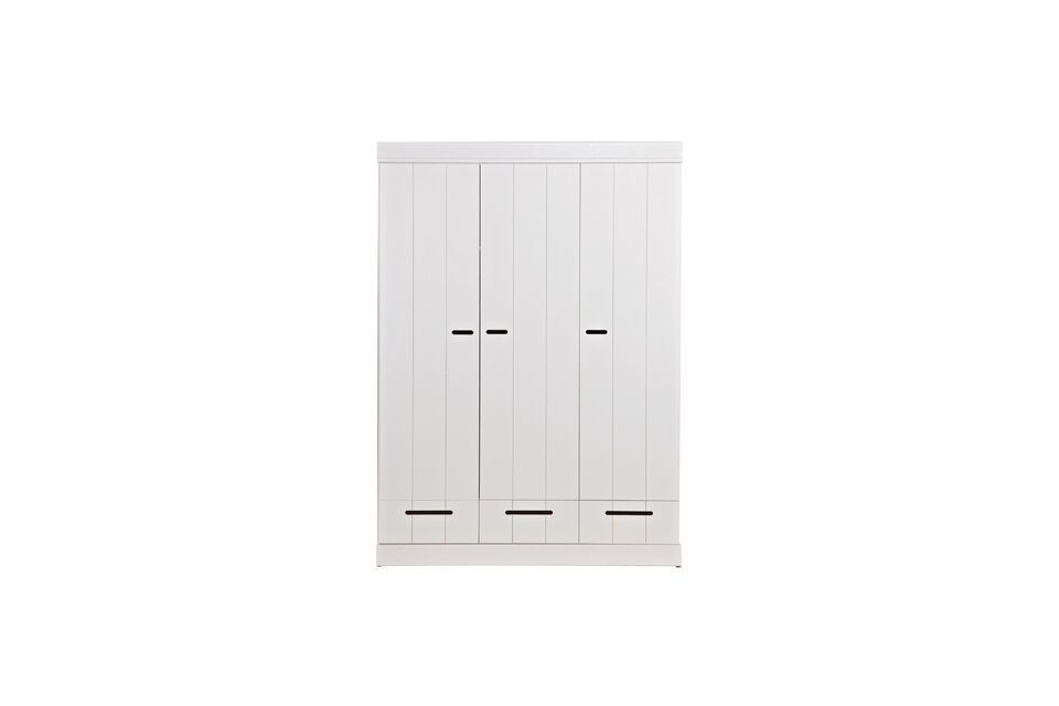 Großer weißer Holzschrank Connect Woood - 195cm | Maison en Vogue