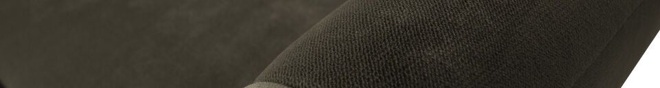 Materialbeschreibung Großes Sofa aus khakifarbenem Velours Rocco