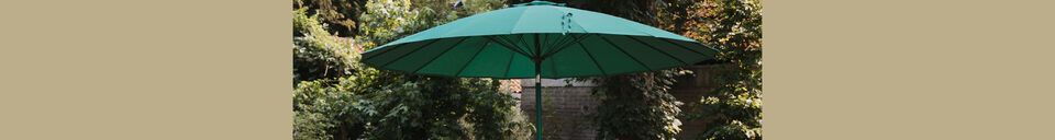 Materialbeschreibung Grüner Sonnenschirmständer aus Stahl Sunshine