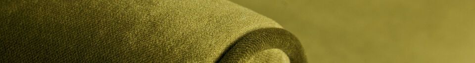Materialbeschreibung Grünes 3-Sitzer-Sofa aus Velours Rocco