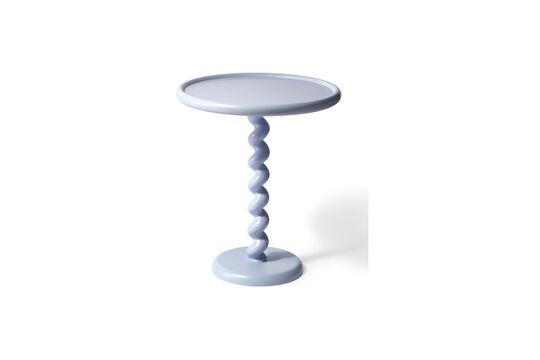 Hellblauer Beistelltisch aus Aluminiumguss Twister
