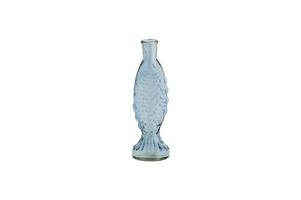 Hellblauer Glasvase H20 Fish Madam Stoltz