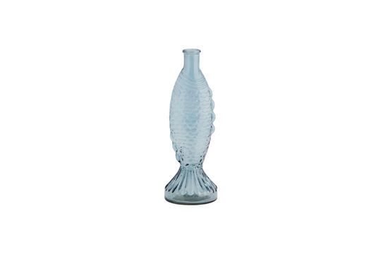 Hellblauer Glasvase H30 Fish ohne jede Grenze