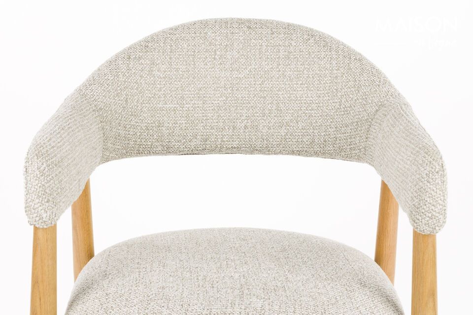 Hellbrauner Sessel aus Stoff Indy - 11