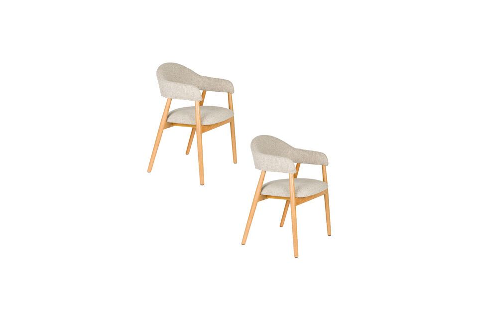 Hellbrauner Sessel aus Stoff Indy - 7
