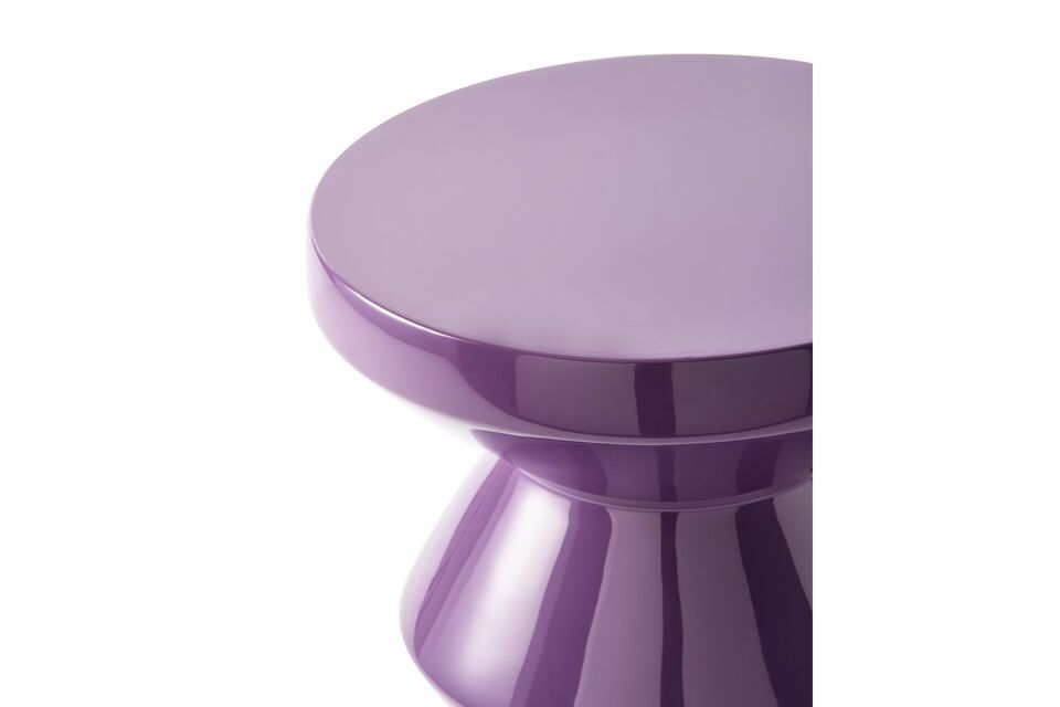 Hocker aus Fiberglas dunkelviolett Zig zag - 10