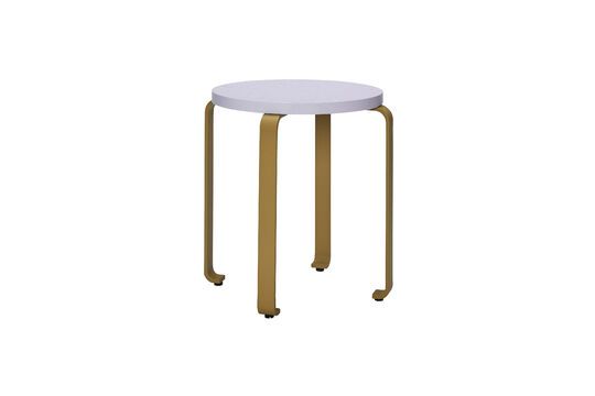 Hocker aus khakifarbenem und hellblauem Eschenholz Smile