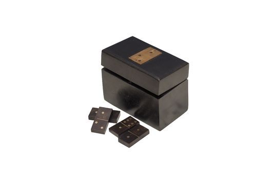 Hölzerne Bouhey-Domino-Box mit Messingdetails ohne jede Grenze